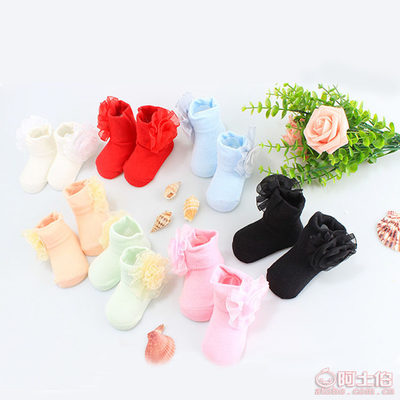 【春秋全棉純色兒童女襪小花朵女短襪甜美嬰兒寶寶童襪廠家批發(fā)】義烏市偌顏電子商務商行 - 產品庫